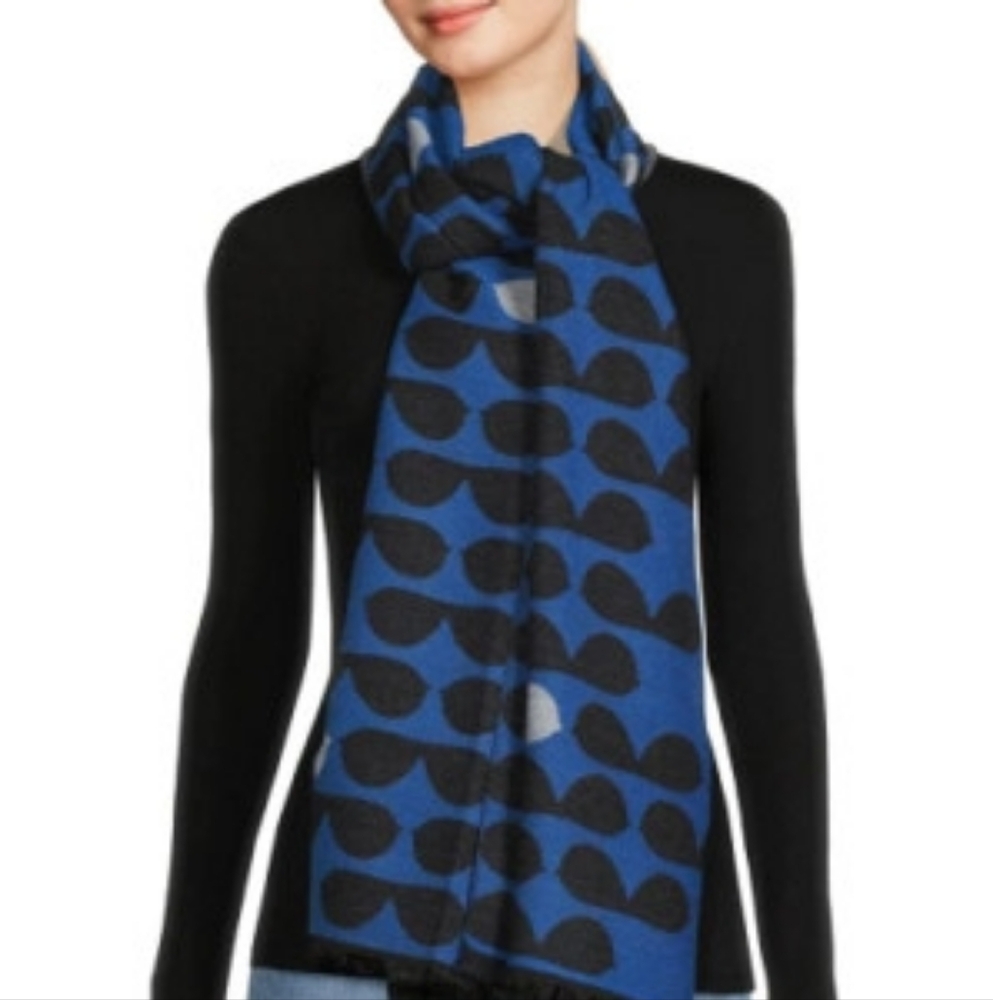 Karl Lagerfeld Blue and Black Graphic Sunglasses Scarf